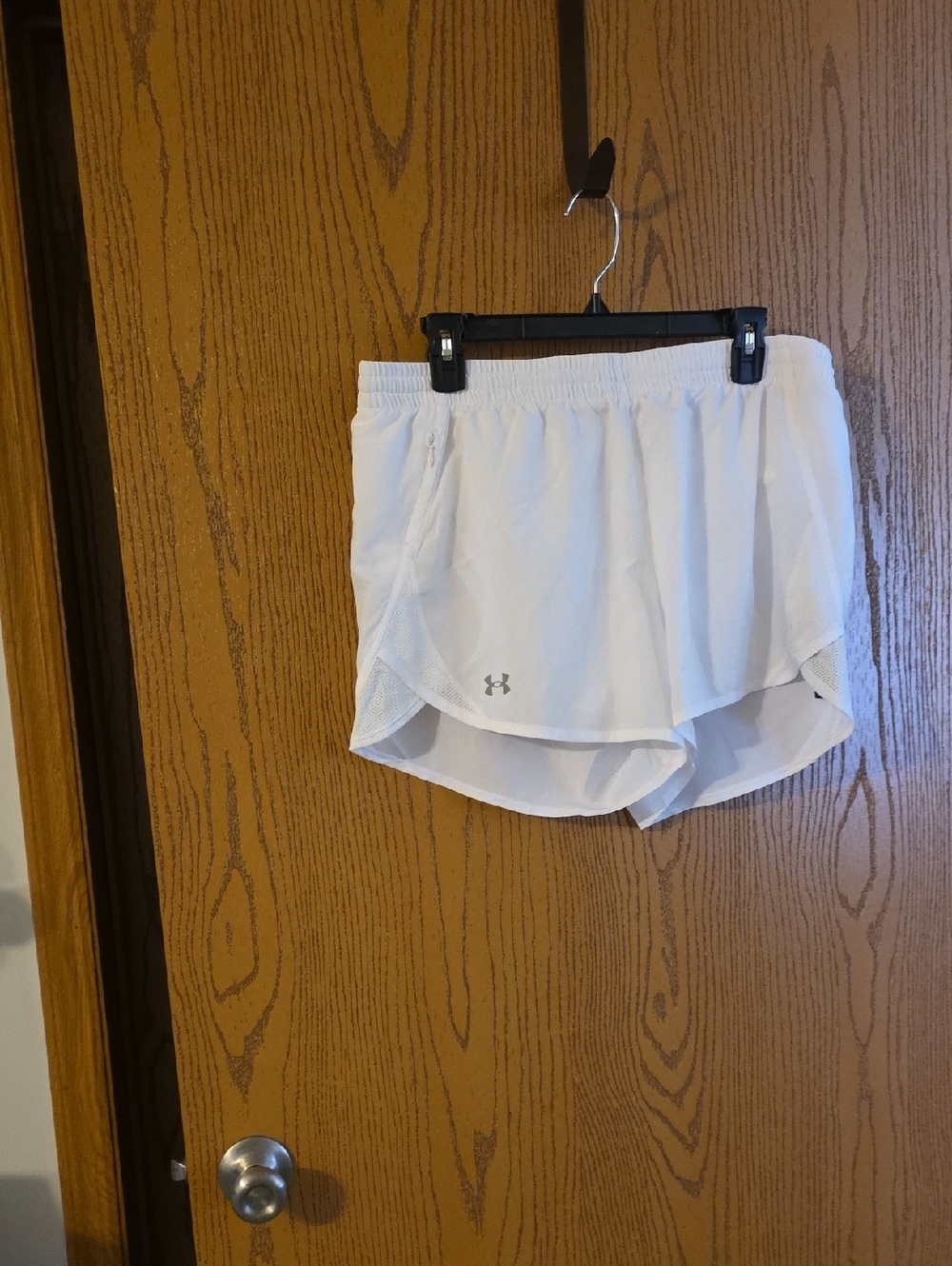Under Armour White Women's Athletic Shorts with Subtle Logo